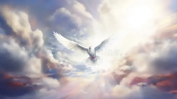 pomba-branca-simboliza-paz-e-esperança-servindo-de-inspiração-para-espiritualidade-fé-no-cristianismo-especialmente-contexto-316411744 paisagem simbólica que represente esperança e promessa de paz.