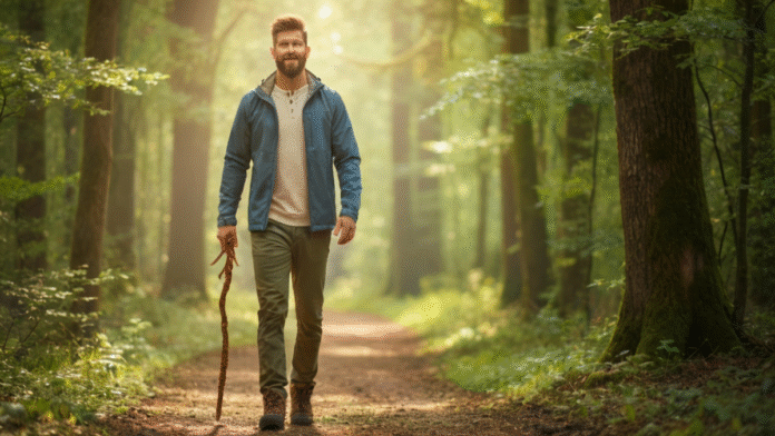 Cristão Caminhando 1200x675 imagem de um cristão caminhando com confiança, representando coragem e presença de Deus.