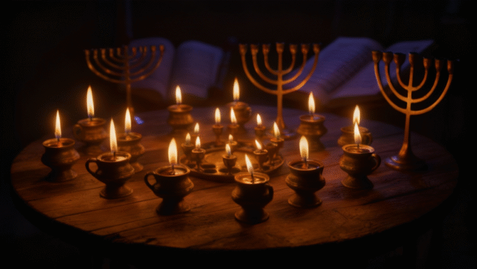 Lamparinas Iluminadas 1200x675 lamparinas iluminadas à noite representando a vigilância espiritual e a espera por Cristo.