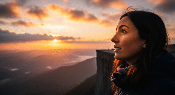 image (10) pessoa olhando para a luz do amanhecer simbolizando Deus como fonte de esperança.