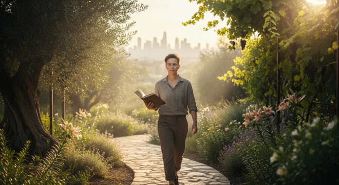 image (14) Pessoa caminhando com uma Bíblia nas mãos, simbolizando o chamado de fazer discípulos.