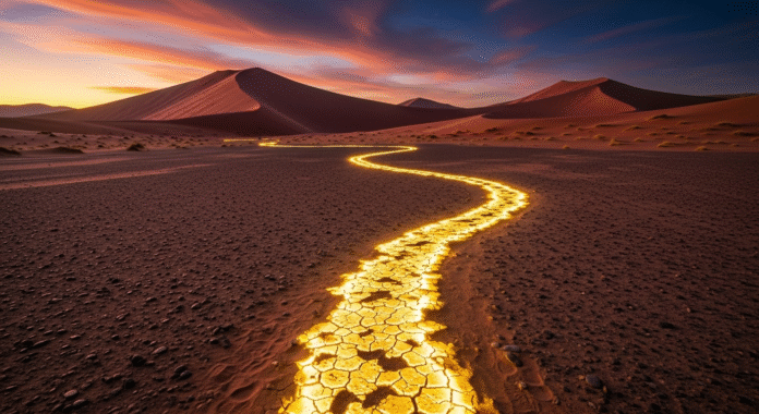 image (3) Caminho iluminado surgindo no deserto, simbolizando recomeço com Deus