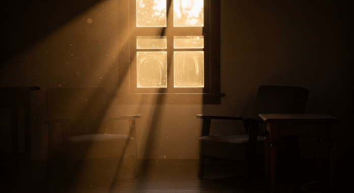 image (9) Luz suave entrando por uma janela simbolizando a presença de Deus.