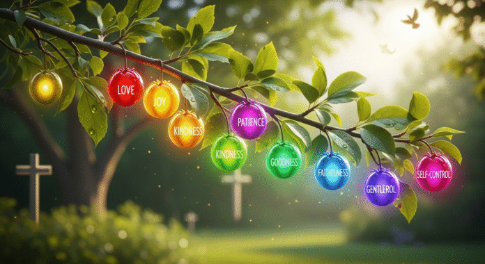 image (9) Ramo com frutas coloridas simbolizando os frutos do Espírito Santo.