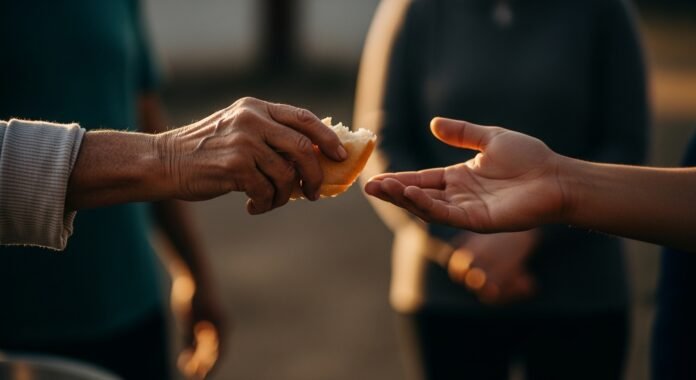 maos_estendidas_generosidade mãos estendidas simbolizando generosidade e amor ao próximo.