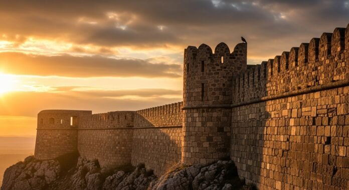 muralha_antiga_amanhecer muralha antiga ao amanhecer representando a proteção e força do Senhor.