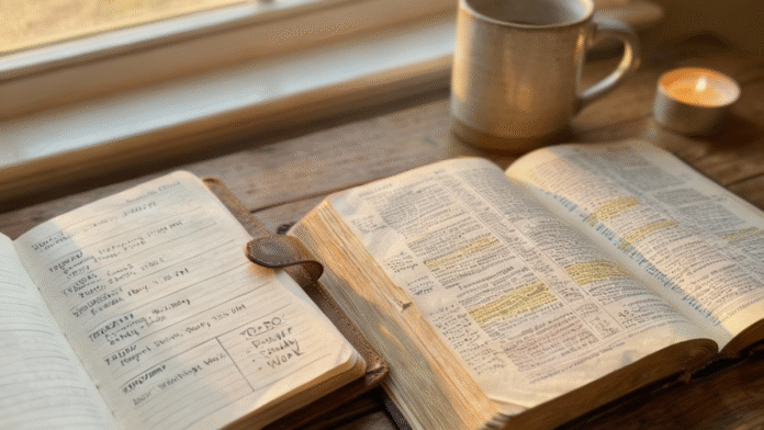 Agenda Bíblia organização semanal foco espiritual 1200x675 agenda e Bíblia juntas representando a organização semanal com foco espiritual