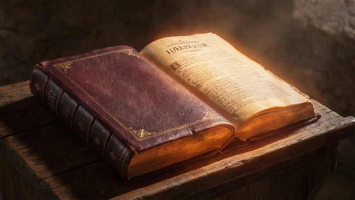 Bíblia iluminada livro Habacuque 1200x675 imagem de uma Bíblia iluminada com foco no livro de Habacuque