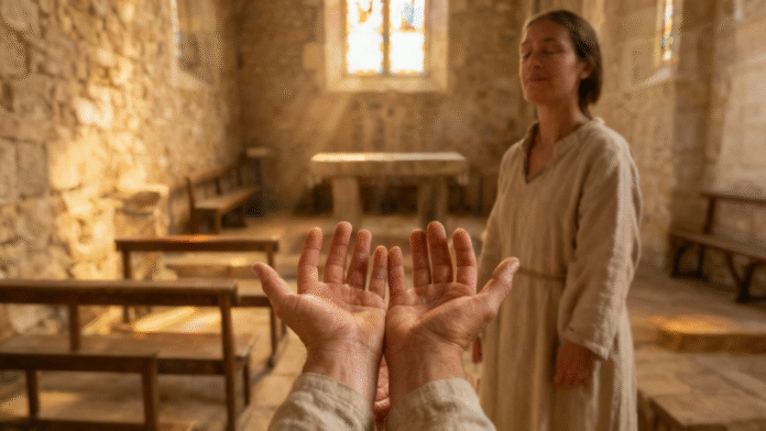 Mãos abertas rendição acolhimento 1200x675 imagem de alguém com mãos abertas em gesto de rendição e acolhimento