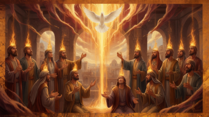 Pentecostes Espírito Santo 1200x675 Ilustração da descida do Espírito Santo sobre os discípulos no Pentecostes