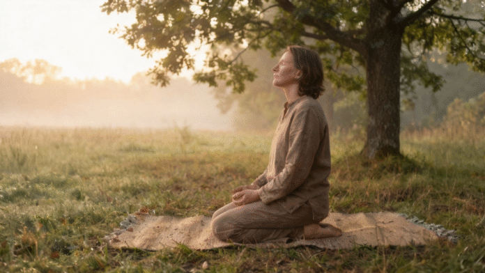 Pessoa ajoelhada madrugada proteção oração 1200x675 imagem de alguém ajoelhado no silêncio da madrugada buscando proteção em oração
