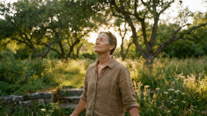 Pessoa olhos fechados rosto erguido entrega 1200x675 imagem de alguém de olhos fechados e rosto erguido, simbolizando entrega a Deus