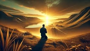 download (16) Pessoa caminhando ao amanhecer representando a promessa de que Deus vai junto.