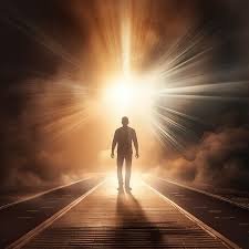 download (41) homem caminhando em estrada longa com luz ao fundo, simbolizando retorno e esperança