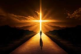 download (6) Caminho iluminado com uma pessoa caminhando, simbolizando a presença constante de Jesus.